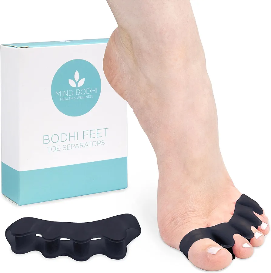 Mind Bodhi Toe Separators - Correcting Bunions and Restoring Toes to Their Original Shape - For Men and Women - Toe Spacers Bunion Corrector – Black