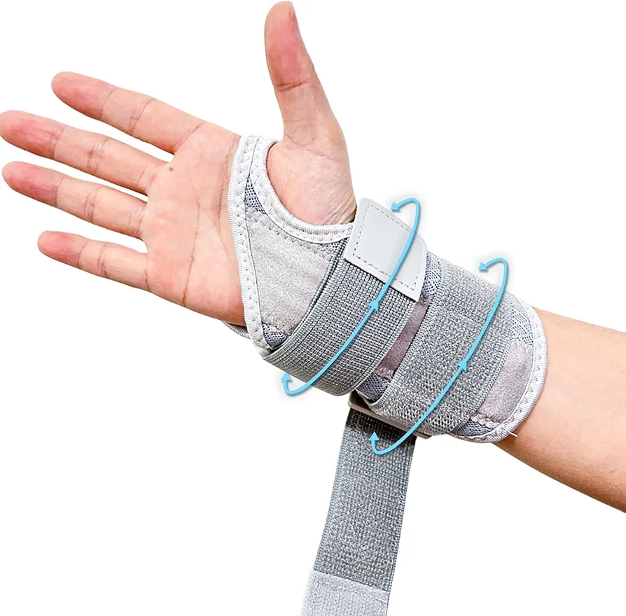 Thumb Splint with Wrist Brace, Thumb Brace for Arthritis Pain and Support, Tenosynovitis, CMC Joint Repetitive Injuries, Thumb Stabilizer Fits Both Right Left Hand (Pink) (Left, L/XL)